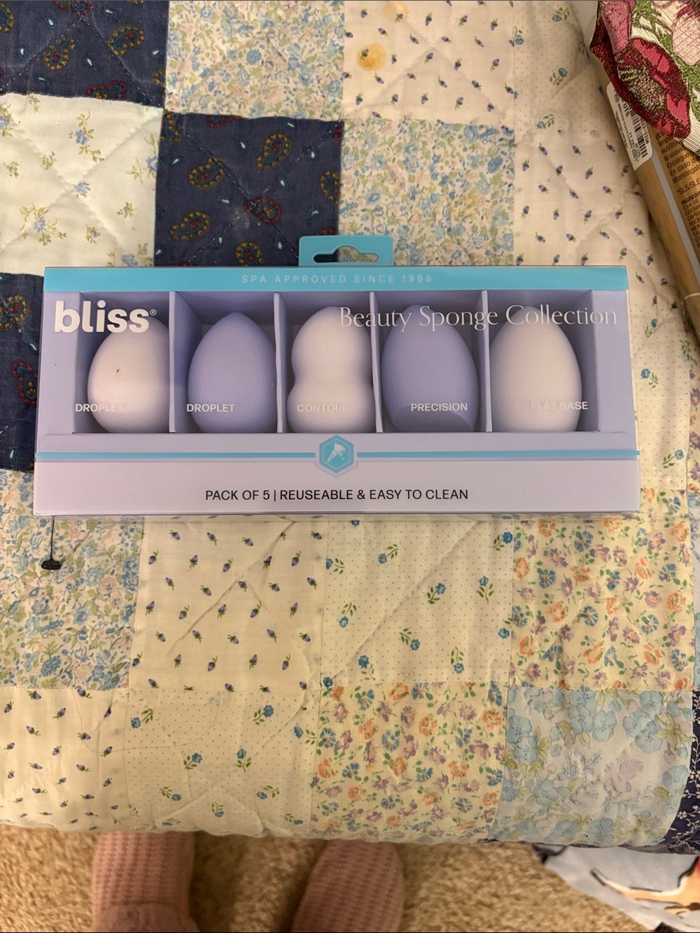 Bliss Beauty Sponge Collection Makeup Sponges - Lavender and White